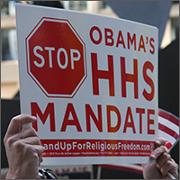 Stop Obama's HHS Mandate sign