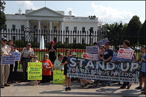 Protest outside the White House